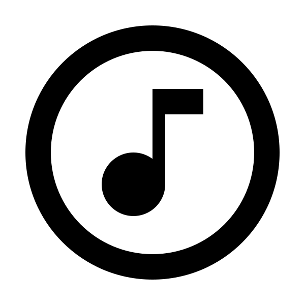 Music Circle Outline