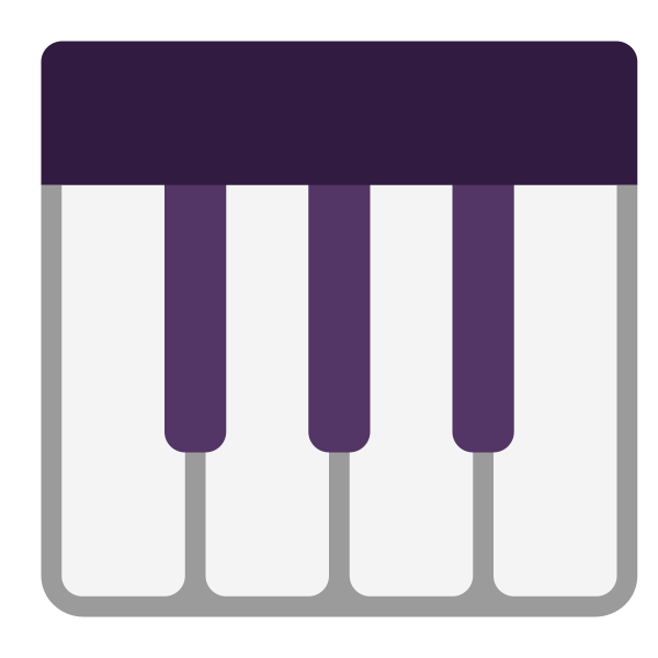 Musical Keyboard Flat Vector