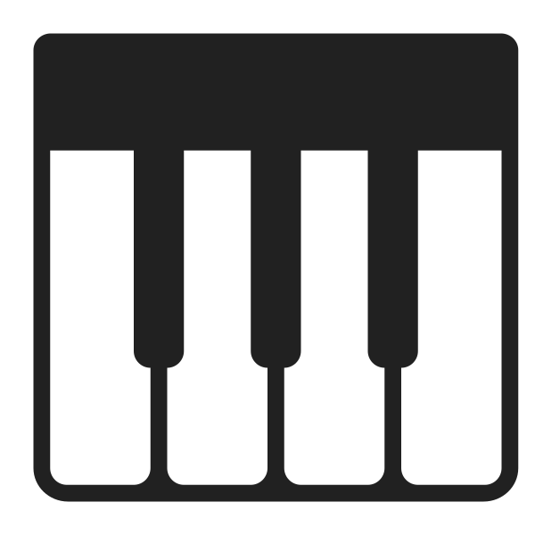 Musical Keyboard High Contrast