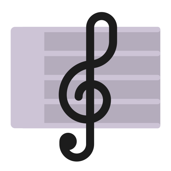 Musical Score Flat