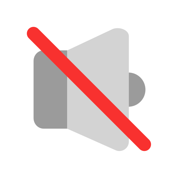 Muted Speaker Flat Vector