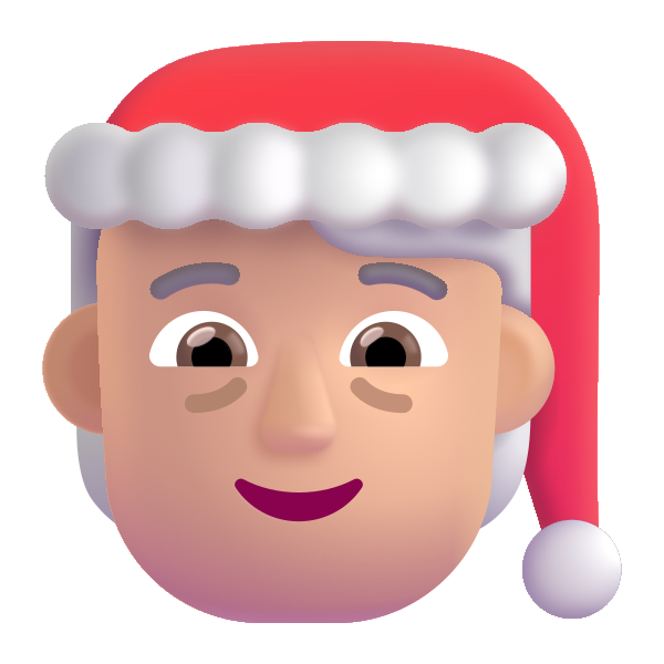 Mx Claus Color Medium Light Vector