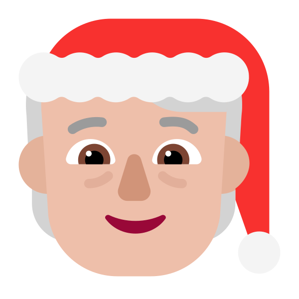 Mx Claus Flat Medium Light Vector