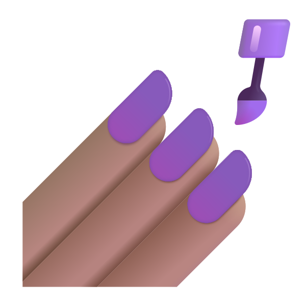 Nail Polish Color Medium Vector