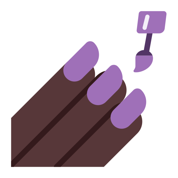 Nail Polish Flat Dark Vector