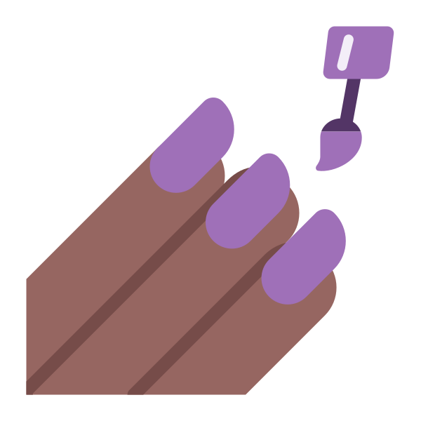 Nail Polish Flat Medium Dark Vector