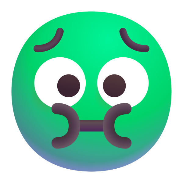 Nauseated Face Color Vector