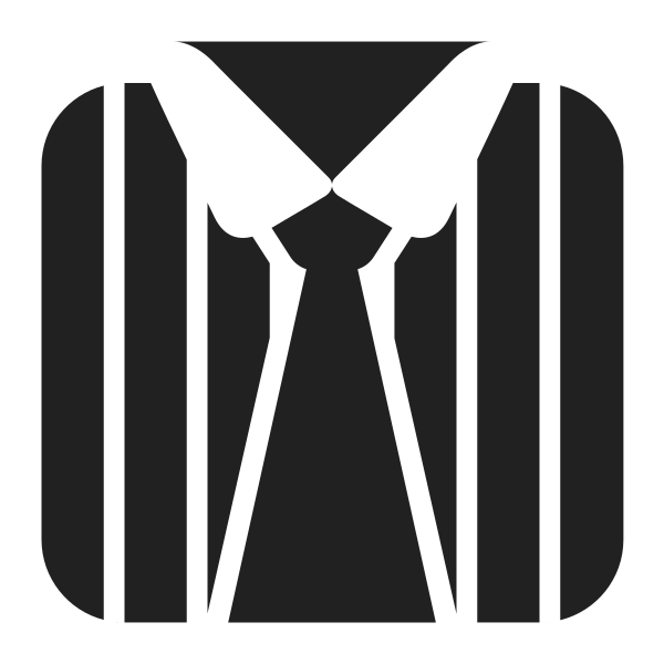 Necktie High Contrast Vector
