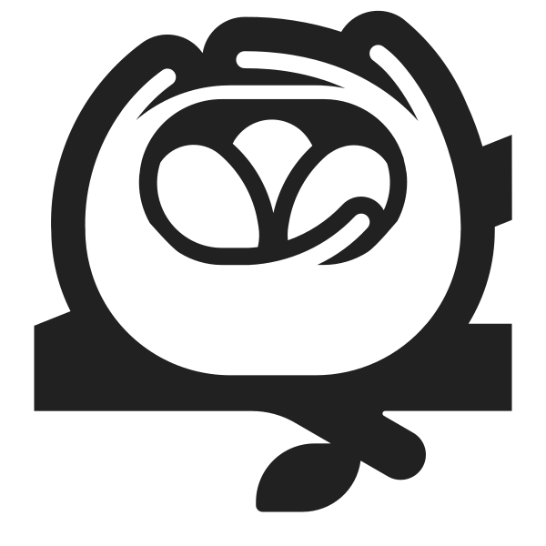 Nest With Eggs High Contrast Vector
