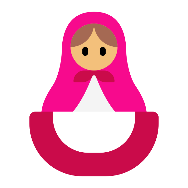 Nesting Dolls Flat Vector