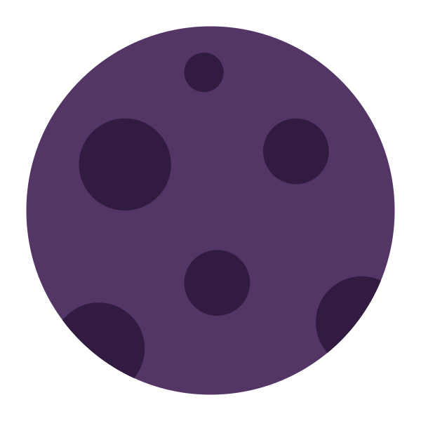 New Moon Flat Vector