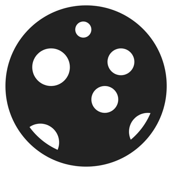 New Moon High Contrast Vector