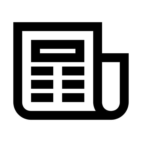 Newspaper Solid Vector
