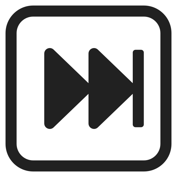 Next Track Button High Contrast Vector
