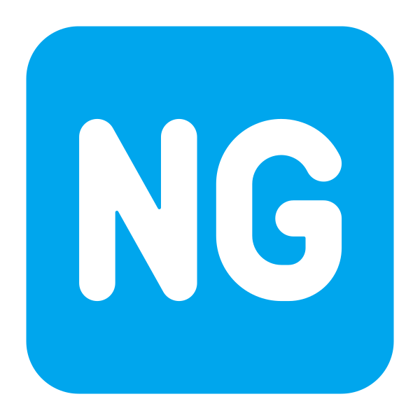 Ng Button Flat Vector
