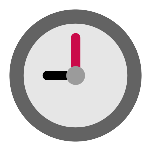 Nine Oclock Flat Vector