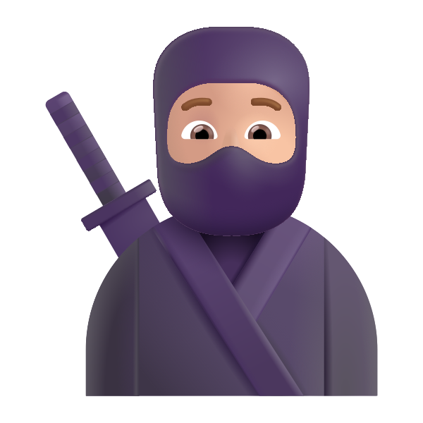 Ninja Color Medium Light Vector