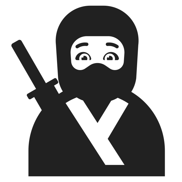 Ninja High Contrast Default Vector