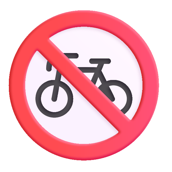 No Bicycles Color Vector