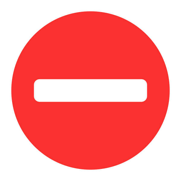 No Entry Flat Vector