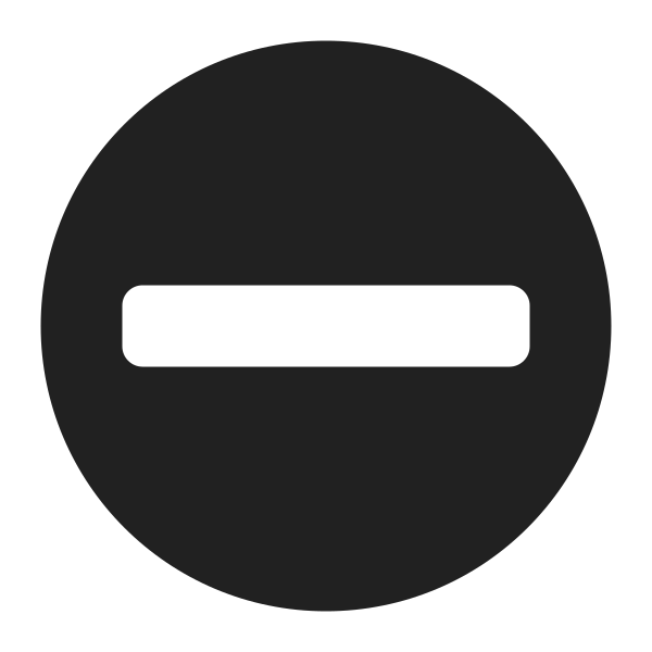 No Entry High Contrast Vector