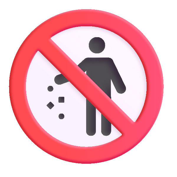 No Littering Color Vector