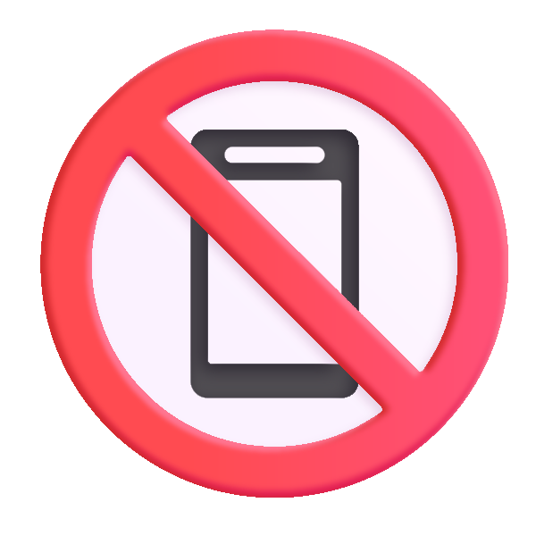 No Mobile Phones Color Vector