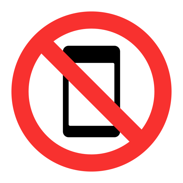 No Mobile Phones Flat Vector