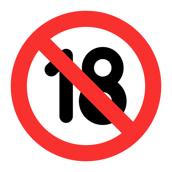 No One Under Eighteen Flat Vector