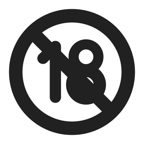 No One Under Eighteen High Contrast Vector