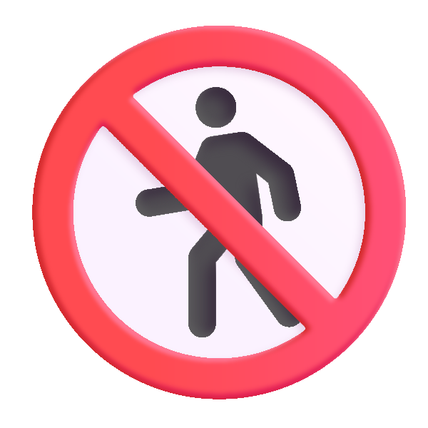 No Pedestrians Color Vector