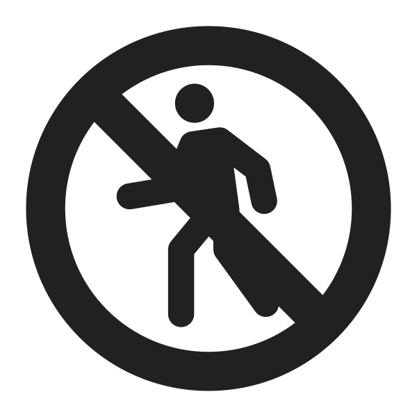 No Pedestrians High Contrast Vector