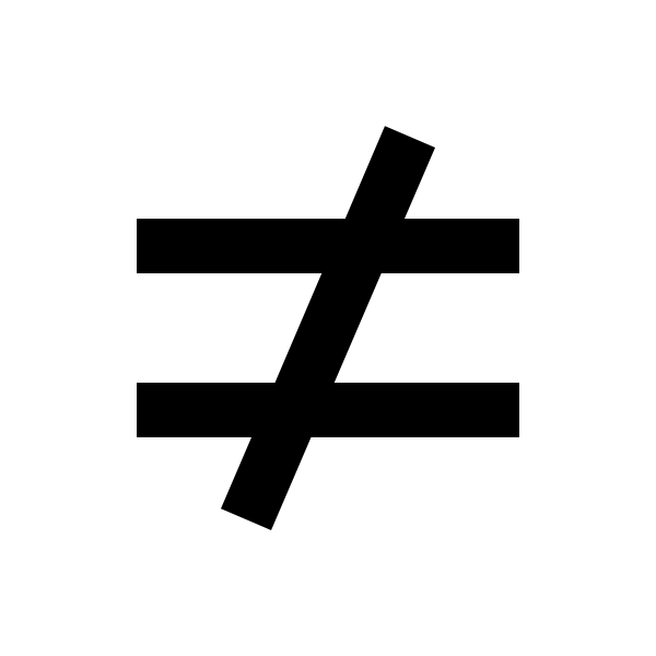 Not Equal Variant