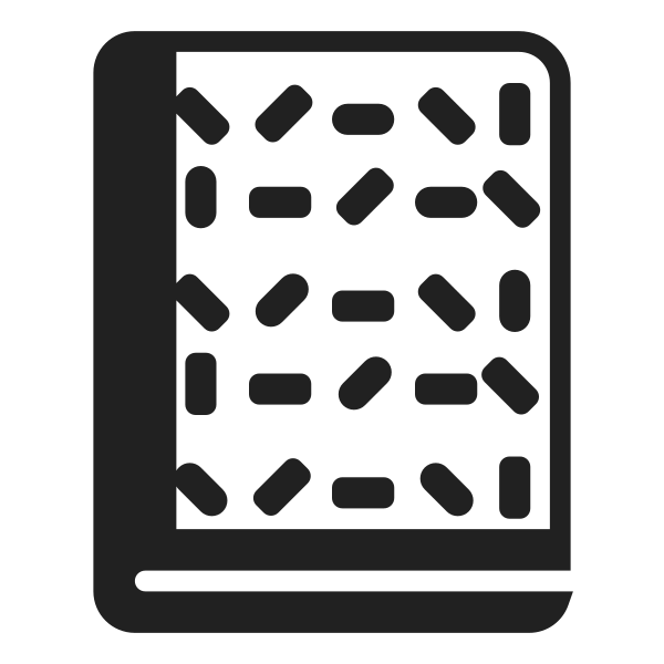 Notebook With Decorative Cover High Contrast Vector