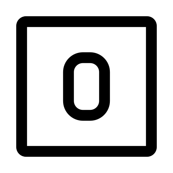 Number 0 Square