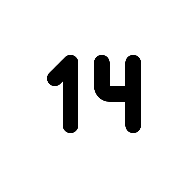 Number 14 Small