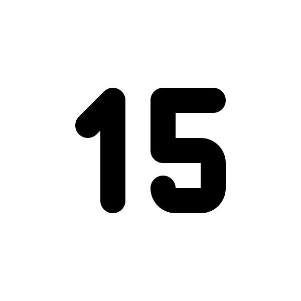 Number 15 Small
