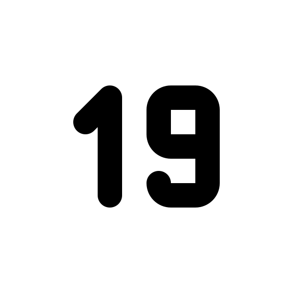 Number 19 Small