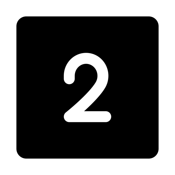 Number 2 Square Vector