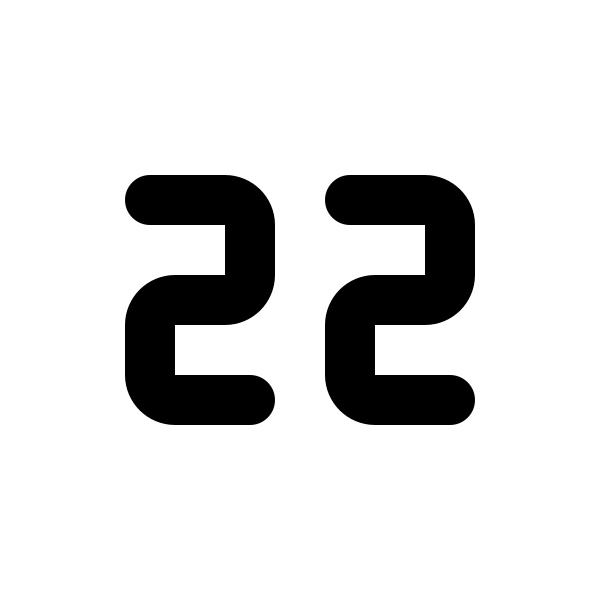 Number 22 Small