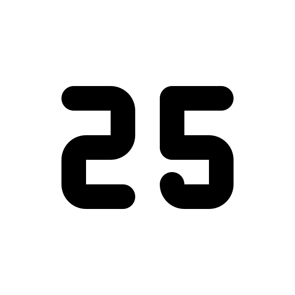 Number 25 Small