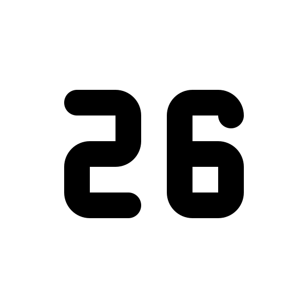 Number 26 Small