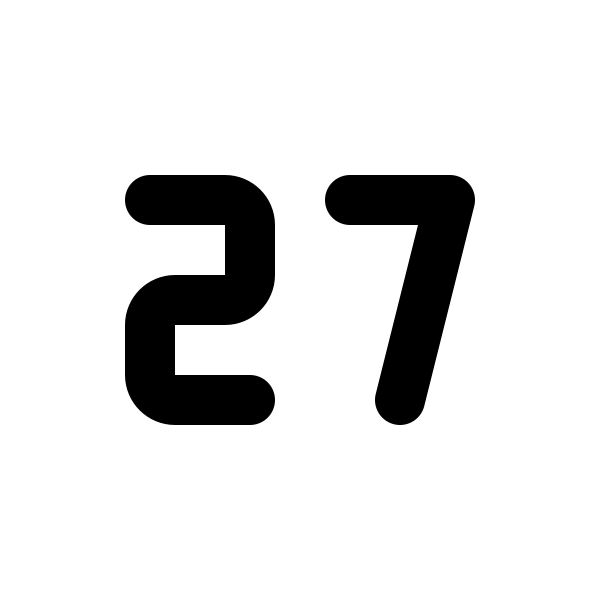 Number 27 Small