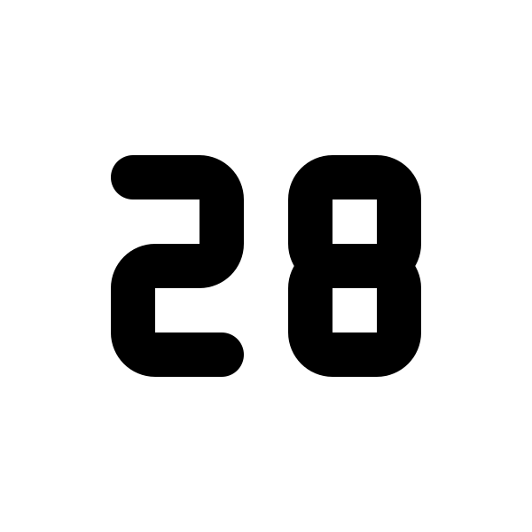 Number 28 Small