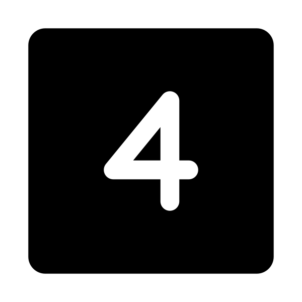 Number 4 Square Vector