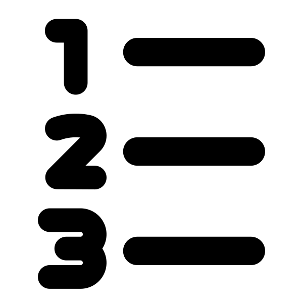 Numbered List Vector