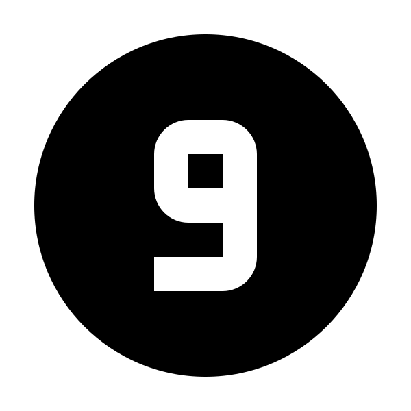 Numeric 9 Circle