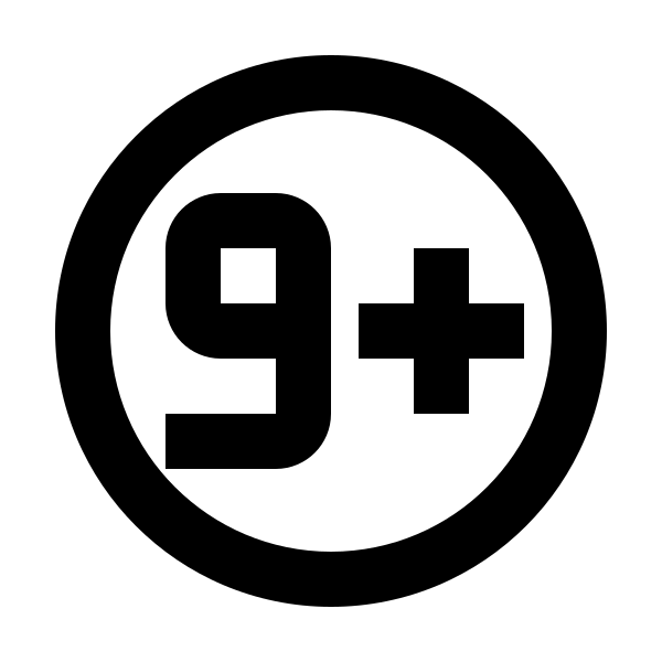 Numeric 9 Plus Circle Outline