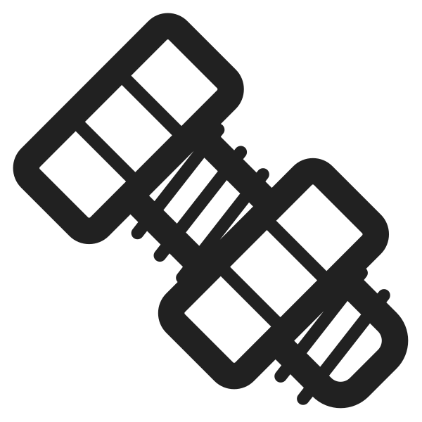 Nut And Bolt High Contrast Vector
