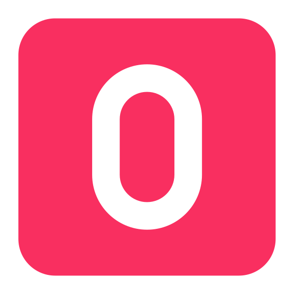 O Button (blood Type) Flat Vector